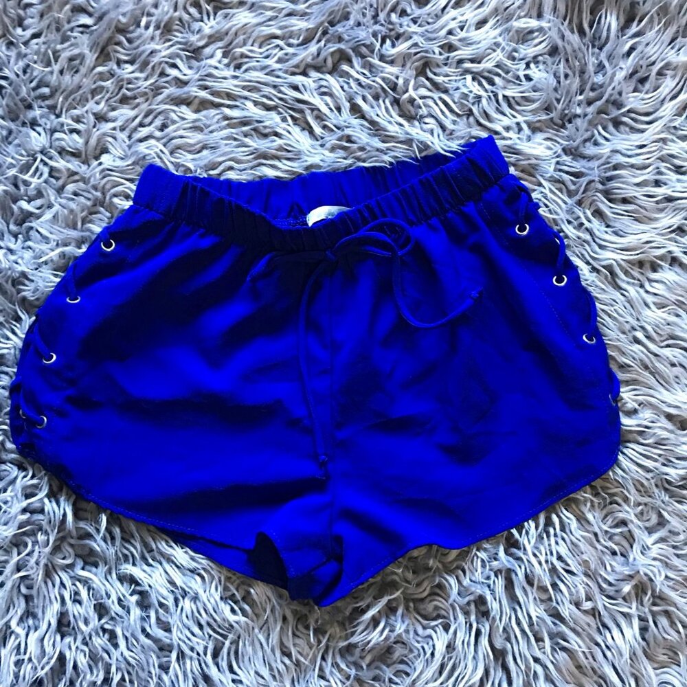 🔶5 for $25🔶 Bright Blue Shorts Side Tie detail